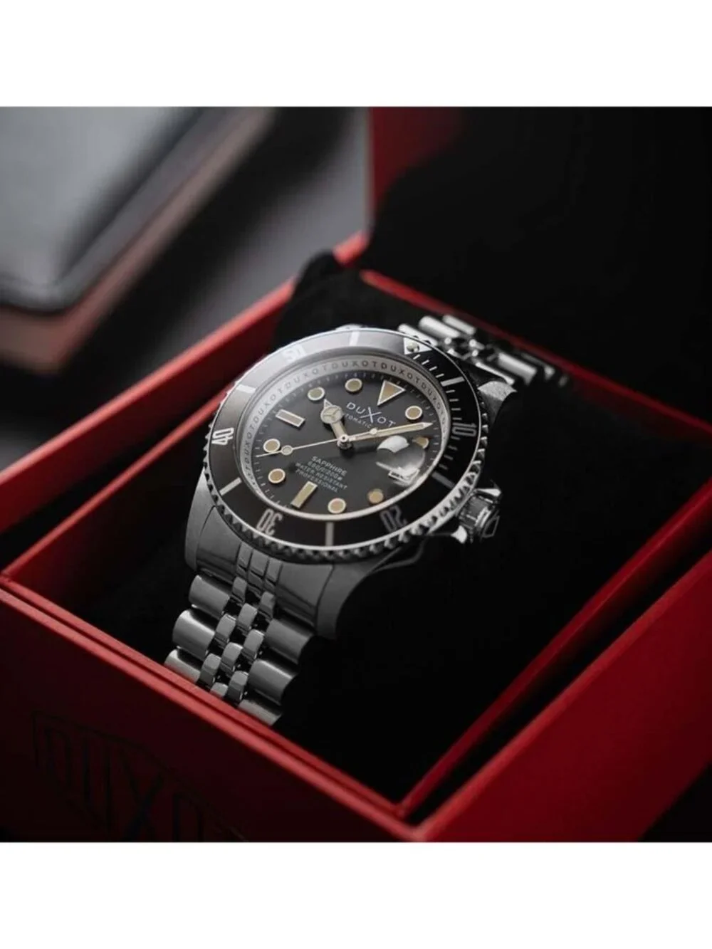 NWT Duxot Atlantica Diver Grey Dial Men's Watch